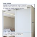 Ver imagem 3 de Guarda-roupa Casal 2 Portas 2 Gavetas Zeine com Espelho