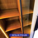 Ver imagem 7 de Guarda-Roupas 6 Portas Vidro Reflecta Prime LED com Pés Cinamomo/Off White