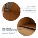 Ver imagem 5 de Guarda-Roupa Casal 2 Portas de Correr 2 Gavetas com Espelho MDF 179cm Zeine Amêndoa Clean/Off White