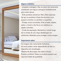 Guarda-roupa Casal 2 Portas 2 Gavetas Zeine com Espelho - 17