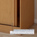 Ver imagem 7 de Guarda-Roupa Casal 2 Portas de Correr 2 Gavetas com Espelho MDF 179cm Zeine Amêndoa Clean/Off White