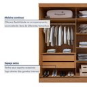 Ver mais imagens de Guarda-roupa Casal 2 Portas 2 Gavetas Zeine com Espelho