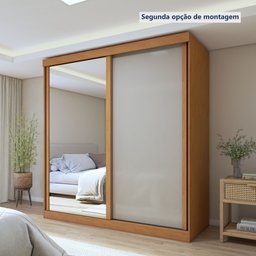 Guarda-roupa Casal 2 Portas 2 Gavetas Zeine com Espelho - 12