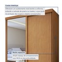 Ver imagem 4 de Guarda-Roupa Casal 2 Portas de Correr 2 Gavetas com Espelho MDF 179cm Zeine Amêndoa Clean/Off White