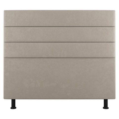 Cabeceira Cama Box Casal King Size Malik 195cm Suede Bege - Abmaza