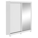 Ver imagem 3 de Guarda-Roupa Casal 2 Portas de Correr 2 Gavetas com Espelho e Pés MDF 179cm Zeine Branco