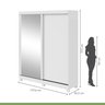 Guarda-roupa Casal 2 Portas 2 Gavetas Zeine com Espelho e com Pés - 4