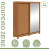 Guarda-roupa Casal 2 Portas 2 Gavetas Zeine com Espelho e com Pés - 12