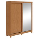 Ver imagem 3 de Guarda-Roupa Casal 2 Portas de Correr 2 Gavetas com Espelho e Pés MDF 179cm Zeine Amêndoa Clean/Off White