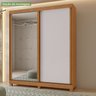 Guarda-roupa Casal 2 Portas 2 Gavetas Zeine com Espelho e com Pés - 11