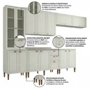 Ver imagem 6 de Cozinha Compacta Modulada 6 Peças com 14 Portas Americana Branco Nobre