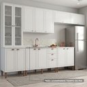 Ver imagem 2 de Cozinha Compacta Modulada 6 Peças com 14 Portas Americana Branco Nobre