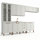 Ver imagem 3 de Cozinha Compacta Modulada 6 Peças com 14 Portas Americana Branco Nobre
