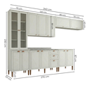 Ver imagem 4 de Cozinha Compacta Modulada 6 Peças com 14 Portas Americana Branco Nobre