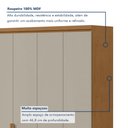 Ver imagem 5 de Guarda-Roupa Solteiro 4 Portas 2 Gavetas MDF 153cm Alonzo Marrom Amêndoa Clean/Off White
