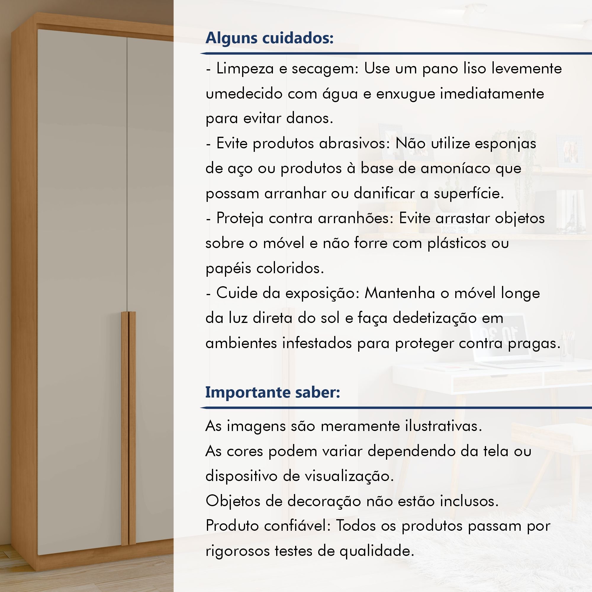 Guarda-roupa 4 Portas 2 Gavetas 100% Mdf Alonzo - 11