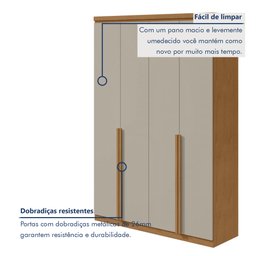 Guarda-roupa 4 Portas 2 Gavetas 100% Mdf Alonzo - 5