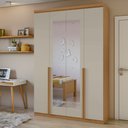 Ver imagem 1 de Guarda-roupa 4 Portas 2 Gavetas 100% Mdf Alonzo com Espelho