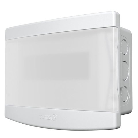 Quadro de Distribuição de Embutir 6/8 para Disjuntor com Barramento Porta Transparente com Bolsa - 3