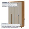 Guarda-roupa 4 Portas 2 Gavetas 100% Mdf Alonzo com Pés - 3