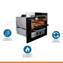 Ver imagem 5 de Churrasqueira Gourmet Rotativa a Gás GLP Embutir 48 x 52 cm Aço Inox Glass Premium 04 Bivolt - Hope