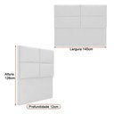 Ver imagem 2 de Cabeceira para Cama Box Casal 140cm Clypea Linho Cinza - Sallar Home