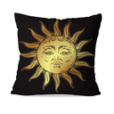 Ver imagem 3 de Kit com 4 Capas para Almofadas Decorativas Sol e Lua Dourados