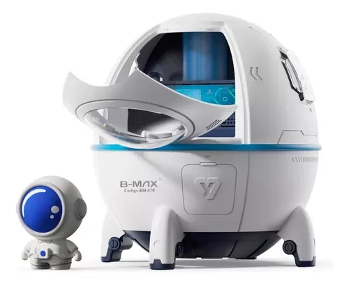 Umidificador de Ar Aromatizador de Ambiente Estilo Astronauta Nave Espacial Led Usb - 2