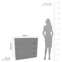 Ver imagem 2 de Cômoda Organizadora 90cm com 4 Gavetas 240823 Linha Porto Politorno