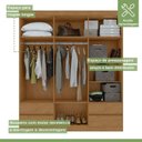 Ver imagem 6 de Guarda-Roupa 6 Portas 4 Gavetas Argus