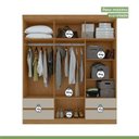 Ver mais imagens de Guarda-Roupa 6 Portas 4 Gavetas Argus