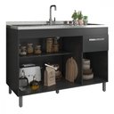 Ver imagem 3 de Balcão 1,19 para Pia Home  3 Portas 1 Gaveta Mdp 120cm  Fiorello