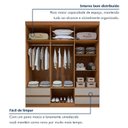 Ver imagem 4 de Guarda-Roupa 6 Portas 4 Gavetas Argus com Espelho