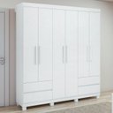 Ver imagem 1 de Guarda-Roupa 6 Portas 4 Gavetas Argus com Pés