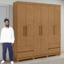 Ver imagem 5 de Guarda-Roupa 6 Portas 4 Gavetas Argus com Pés