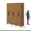 Ver imagem 4 de Guarda-Roupa 6 Portas 4 Gavetas Argus com Pés