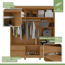 Ver imagem 7 de Guarda-Roupa 6 Portas 4 Gavetas Argus com Pés