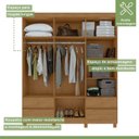 Ver imagem 6 de Guarda-Roupa 6 Portas 4 Gavetas Argus com Pés