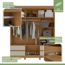 Ver imagem 7 de Guarda-Roupa 6 Portas 4 Gavetas Argus com Pés