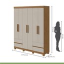 Ver imagem 4 de Guarda-Roupa 6 Portas 4 Gavetas Argus com Pés