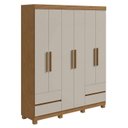 Ver imagem 3 de Guarda-Roupa 6 Portas 4 Gavetas Argus com Pés