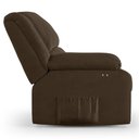 Ver imagem 4 de Poltrona do Papai Reclinável Pietra Power Touch Usb Fh9 Veludo Marrom - Mpozenato