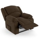 Ver imagem 1 de Poltrona do Papai Reclinável Pietra Power Touch Usb Fh9 Veludo Marrom - Mpozenato