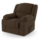 Ver imagem 3 de Poltrona do Papai Reclinável Pietra Power Touch Usb Fh9 Veludo Marrom - Mpozenato