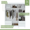 Ver imagem 6 de Guarda-Roupa 6 Portas 4 Gavetas Argus com Espelho e com Pés