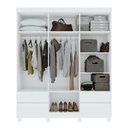 Ver imagem 2 de Guarda-Roupa 6 Portas 4 Gavetas Argus com Espelho e com Pés