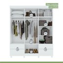 Ver mais imagens de Guarda-Roupa 6 Portas 4 Gavetas Argus com Espelho e com Pés