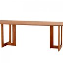 Ver imagem 6 de Mesa para Sala de Jantar Patros 220cm Madeira Tampo Barril Laminado Moderna Mobília