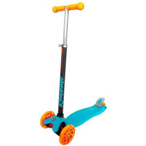 Patinete Infantil 4 Rodas Regulavel com Luzes Unitoys AZ/LA