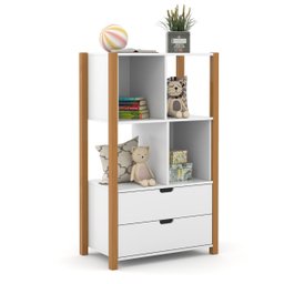Armário Organizador Kids Matic Industria de Moveis Ltda Branco Soft / Freijó - 2